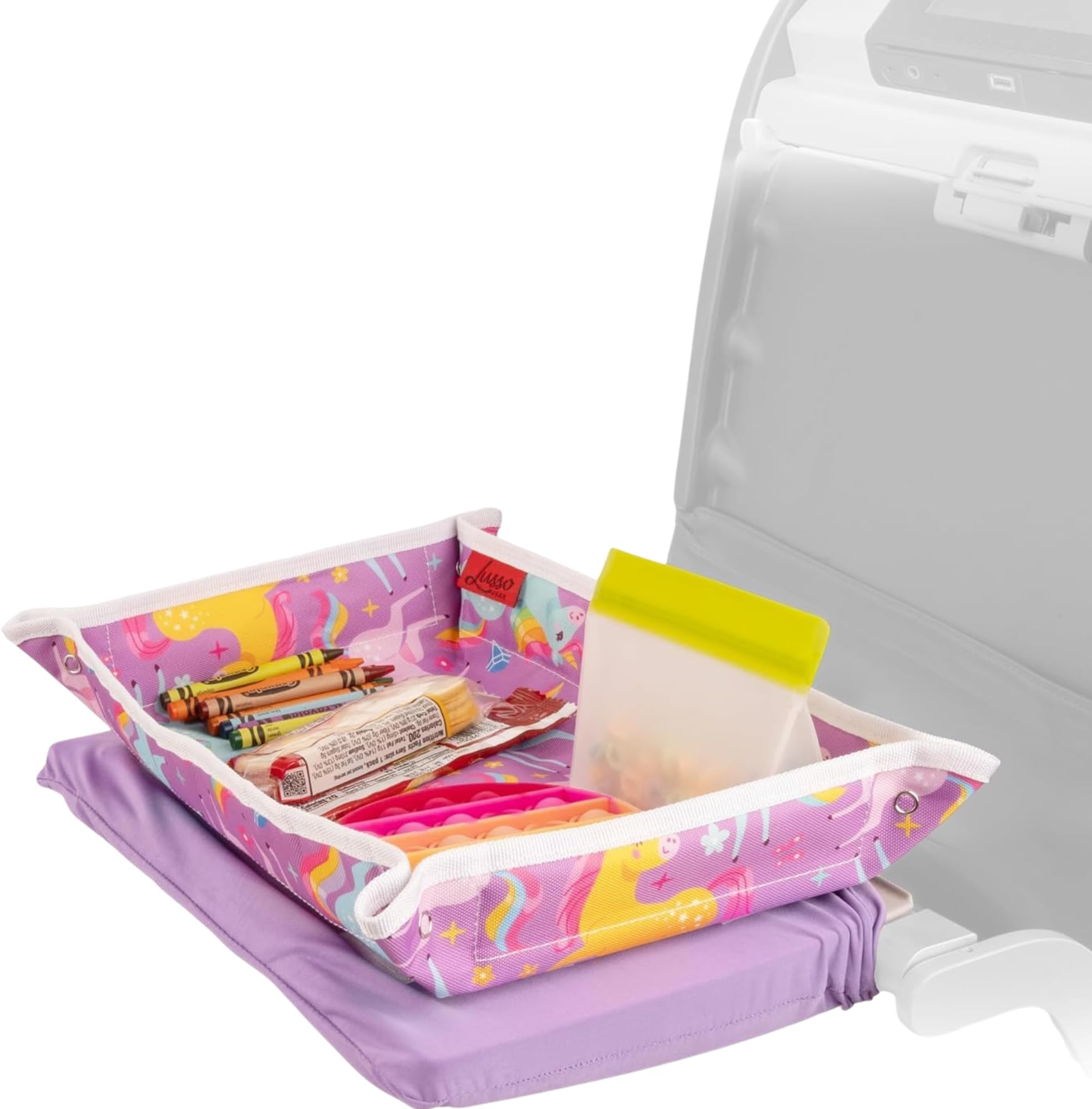 Lusso Gear Airplane Tray Cover for Kids, Travel Organizer, Tablet Holder