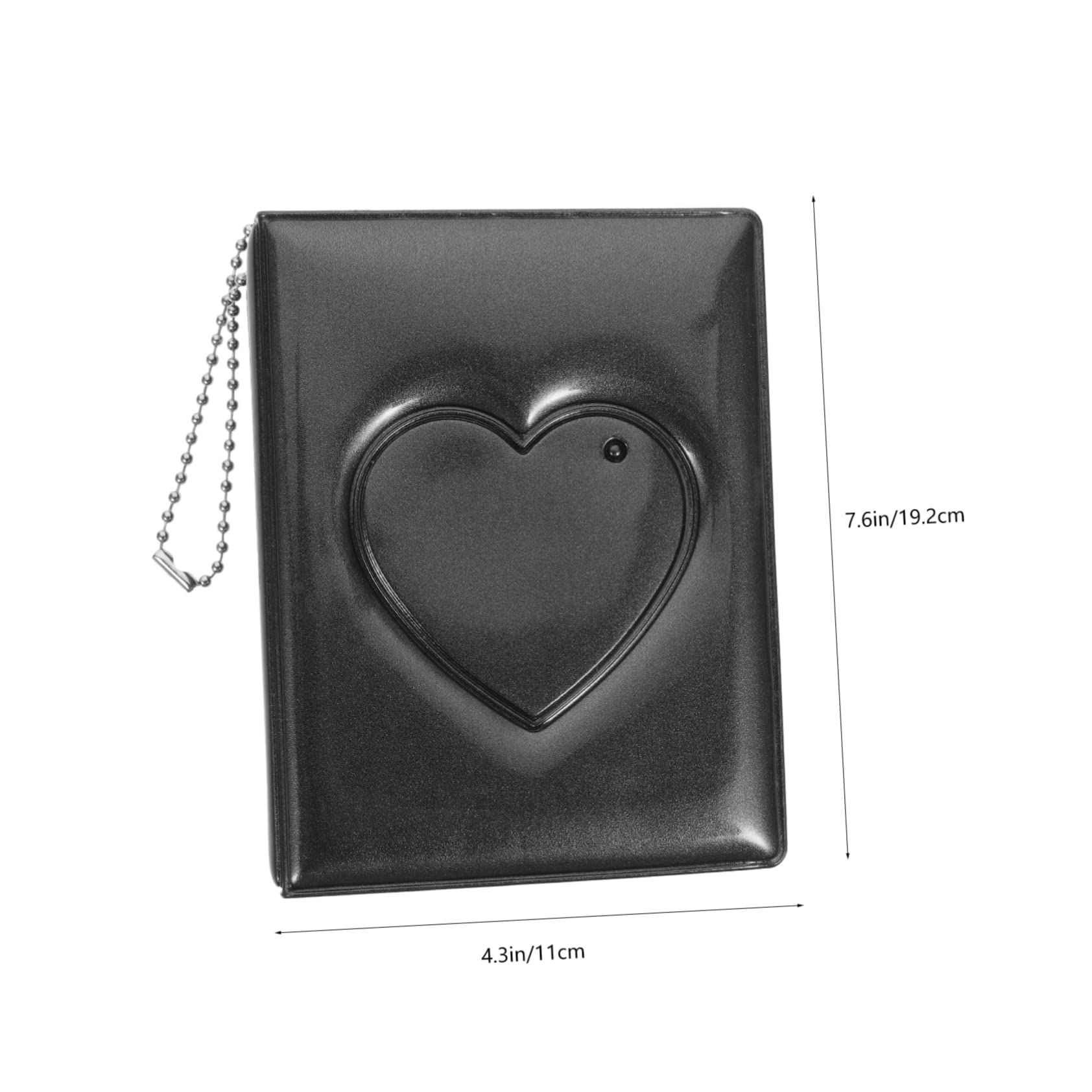 STOBAZA Heart Photo Holder Album Photo Card Binder for Women Portable Storage with Transparent Pockets for Wedding Graduation Travel Photos present