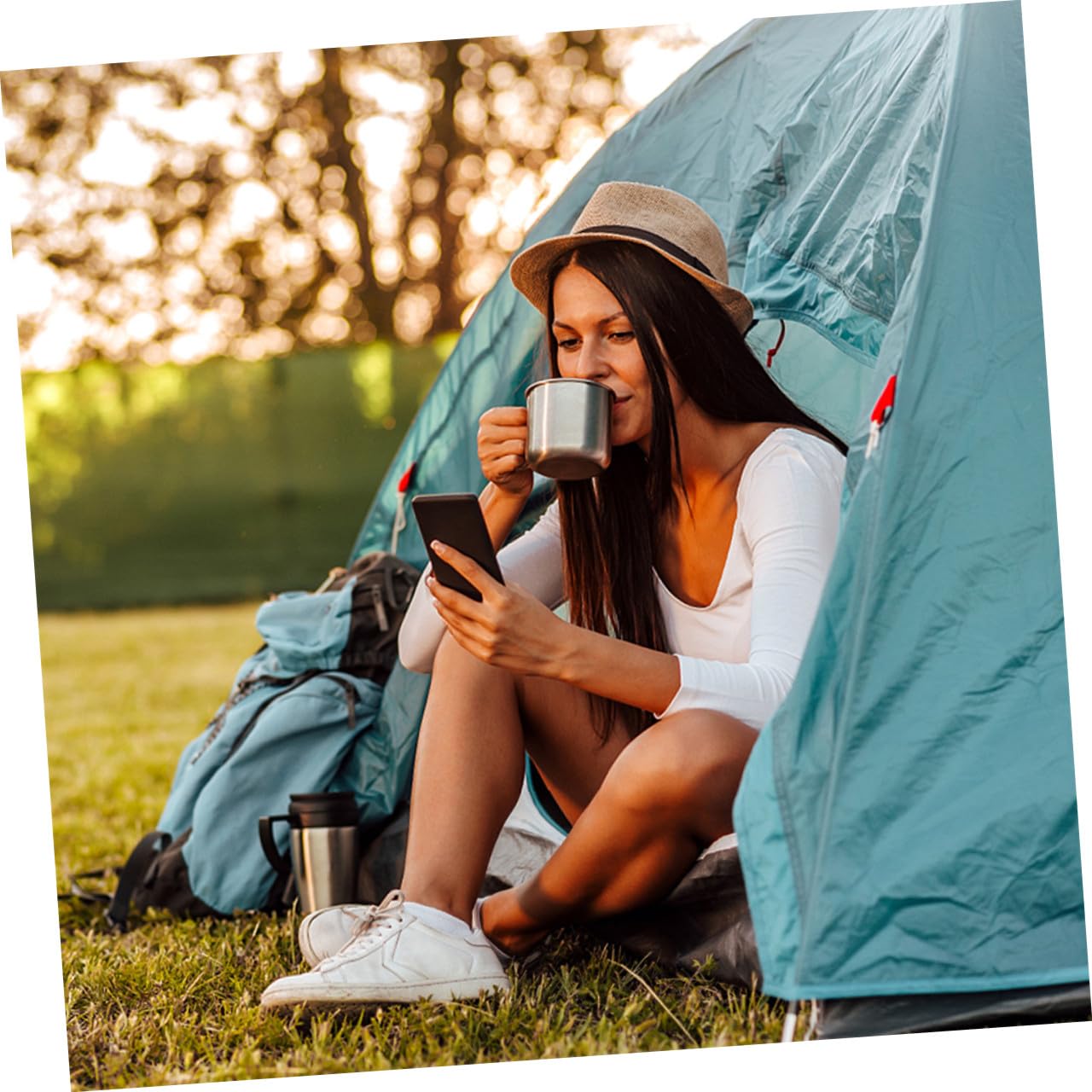 Gatuida Kit de Casseroles Camping INOX pour Personnes Set Cuisine Portable et Léger pour Randonnée Pique- Extérieur Ustensiles et Poêle Inclus