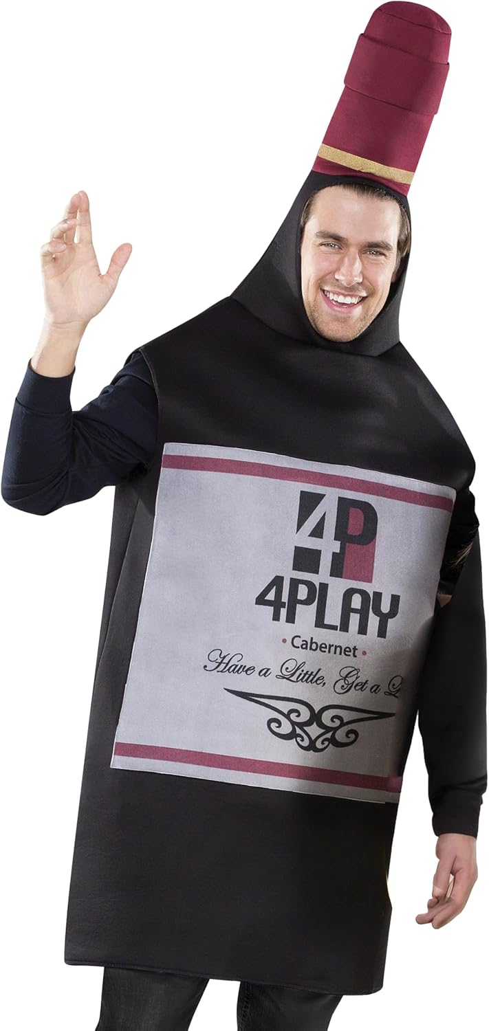 fun world costumes perfectly paired wine and cheese set one size black/yellow