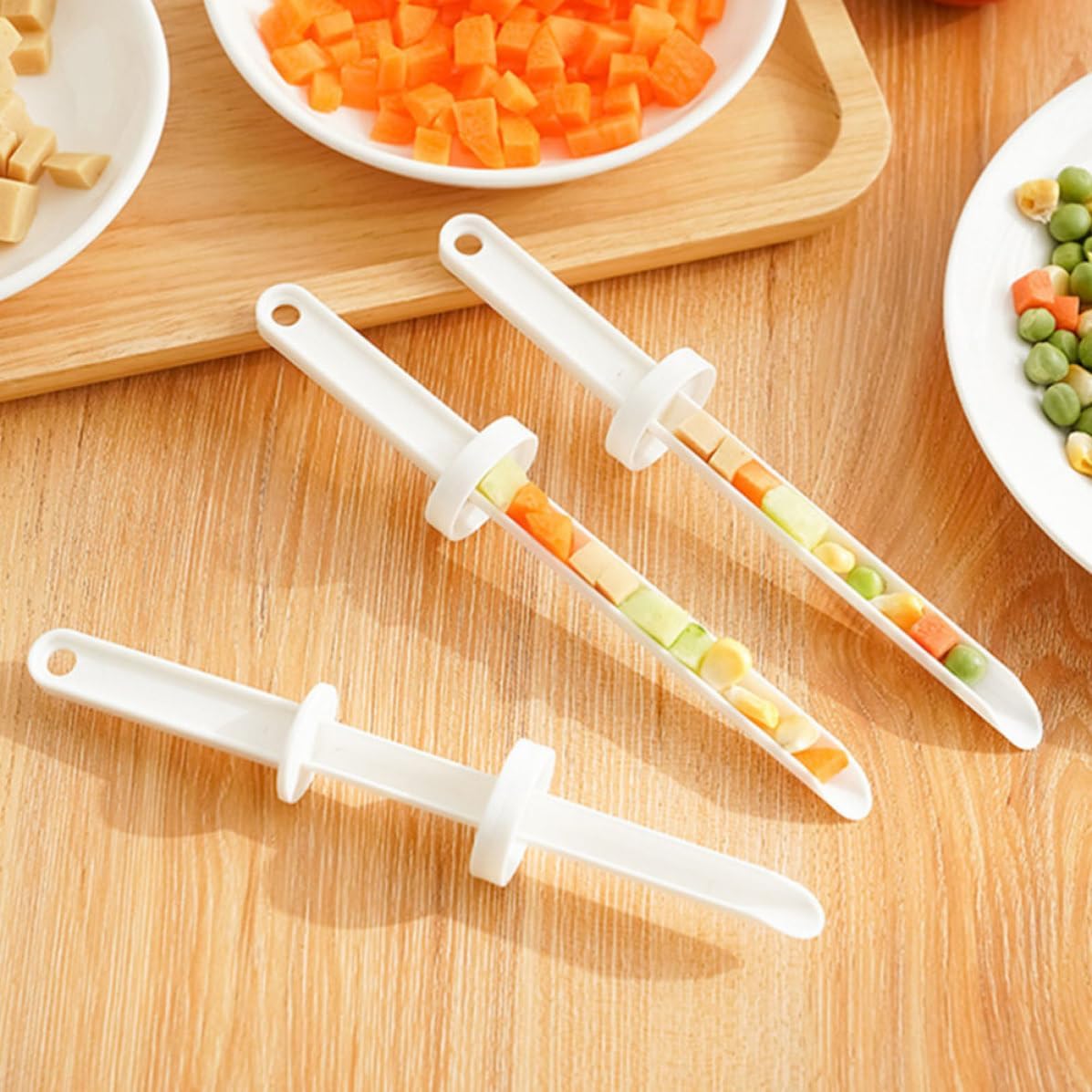 4pcs Daily Use Food Injector PP Filling Function for Home Cooking