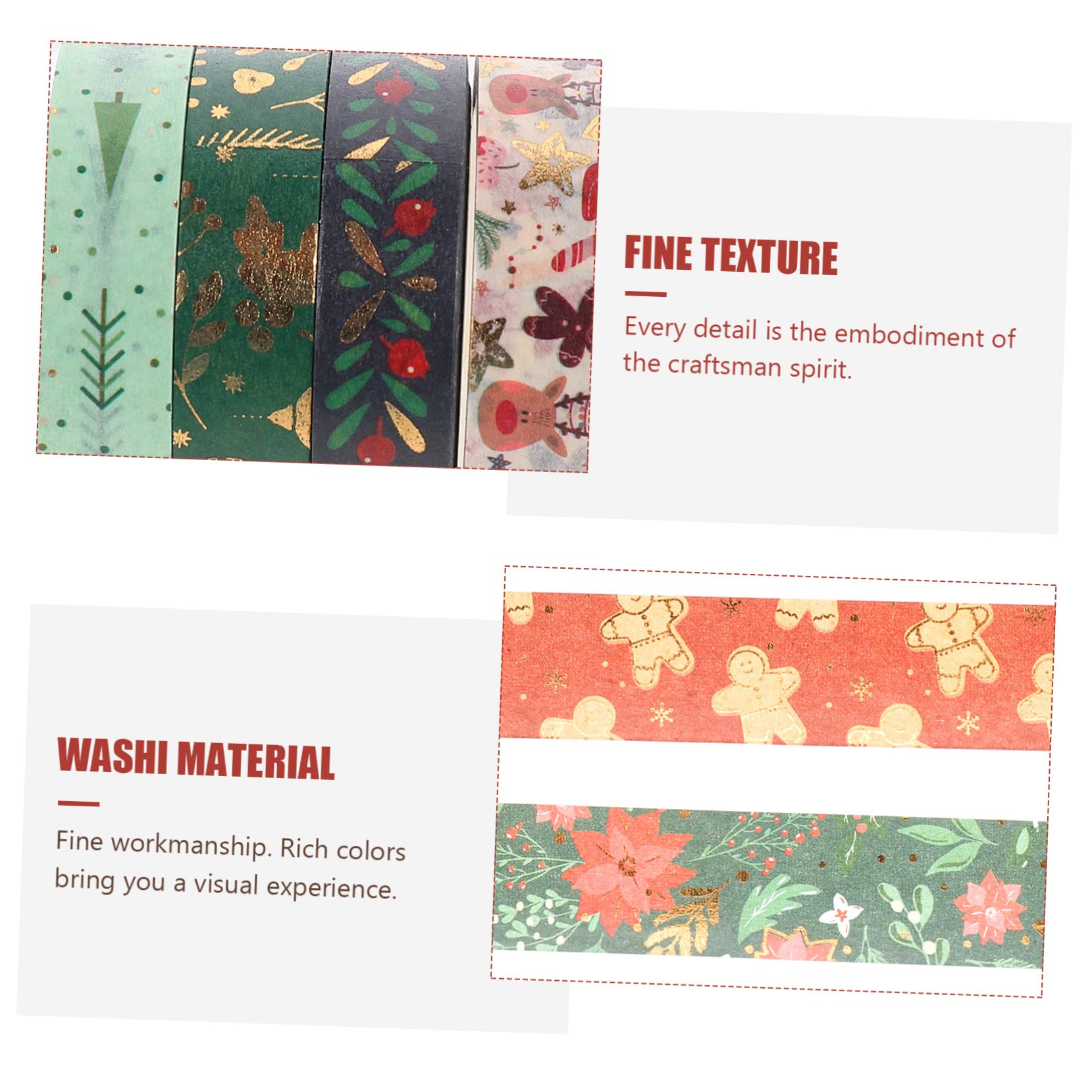 STOBOK 105rollen Teiliges Weihnachts Washi Tape Dekorative Klebebänder Für Scrapbooking Geschenkverpackung Und Kreative Projekte Für Kalender Und Planer