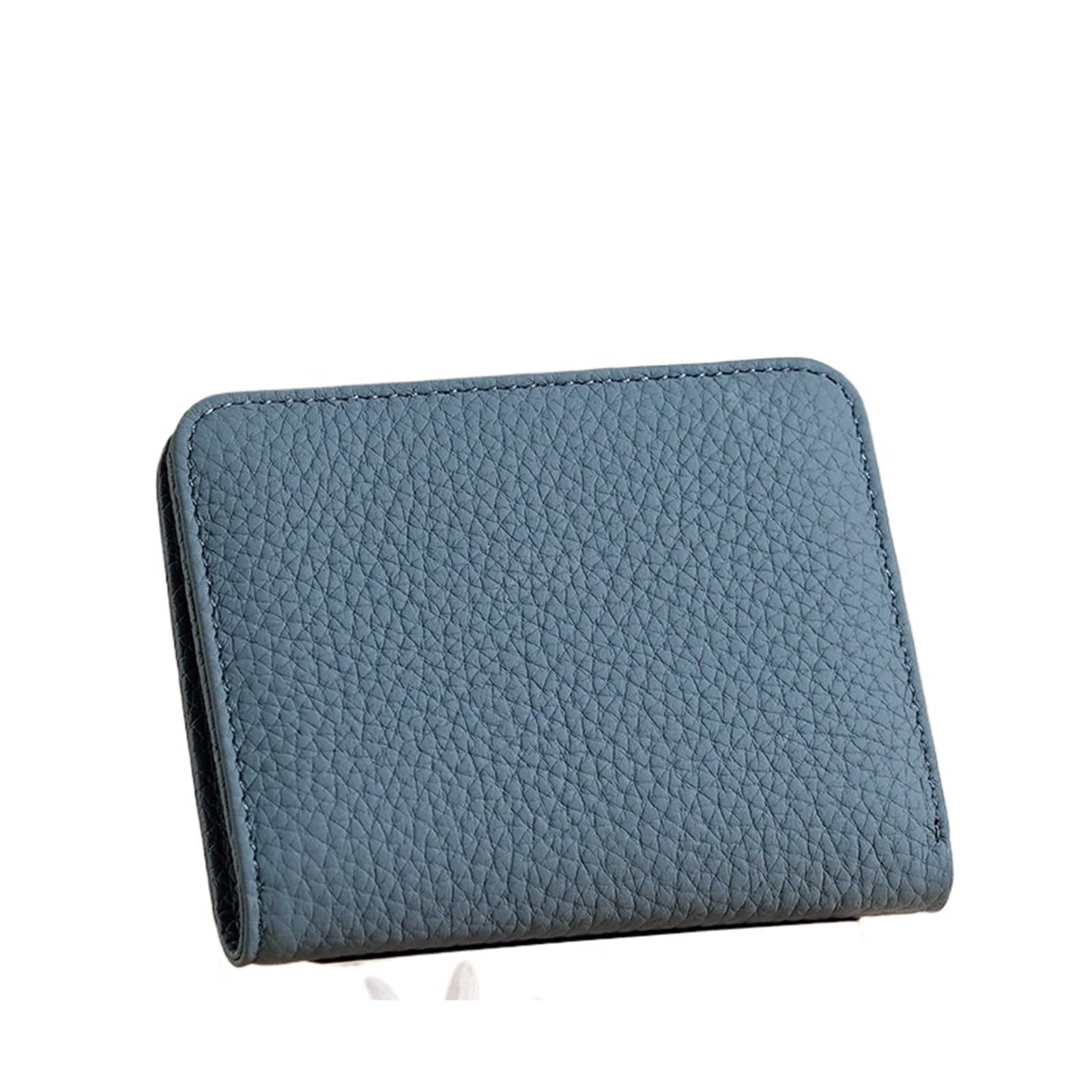 Portamonete Mini Portafoglio da donna in pelle Portafogli semplici Mini Porta carte con cerniera Portamonete piccolo(Blue)