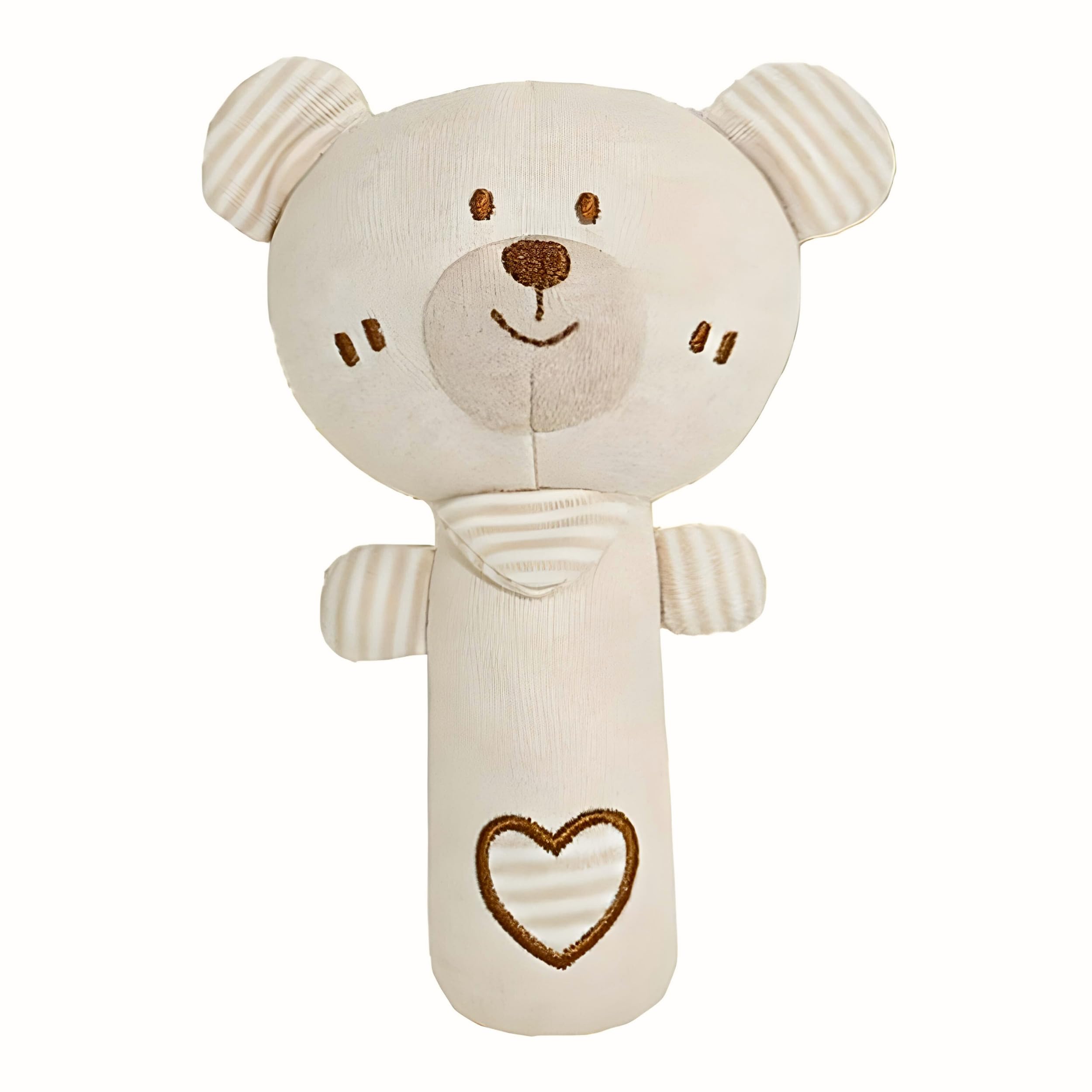 Cantoblanc® Sonajero Bebe 0-3 meses Osito Peluche Algodón Suave. Juguetes Bebes 3-6 meses. Regalo Recién Nacido Niño Niña