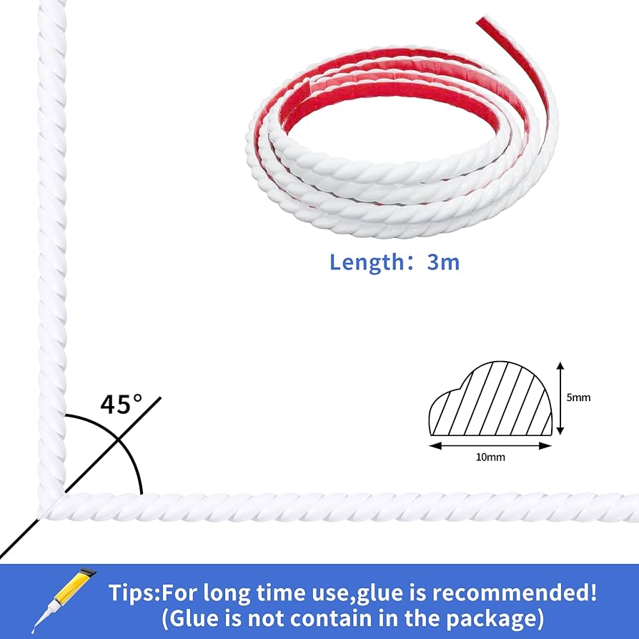 5m Pvc Wallpaper Border Self Adhesive Flexible Molding Trim