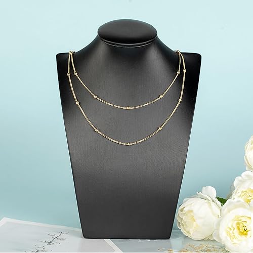 Miniatura 7 de Cadenas de oro claro de 32.8 ft para la fabricación de joyas, cadena de latón chapada en oro de 18 quilates, collar para mujer, pulsera, cadenas de