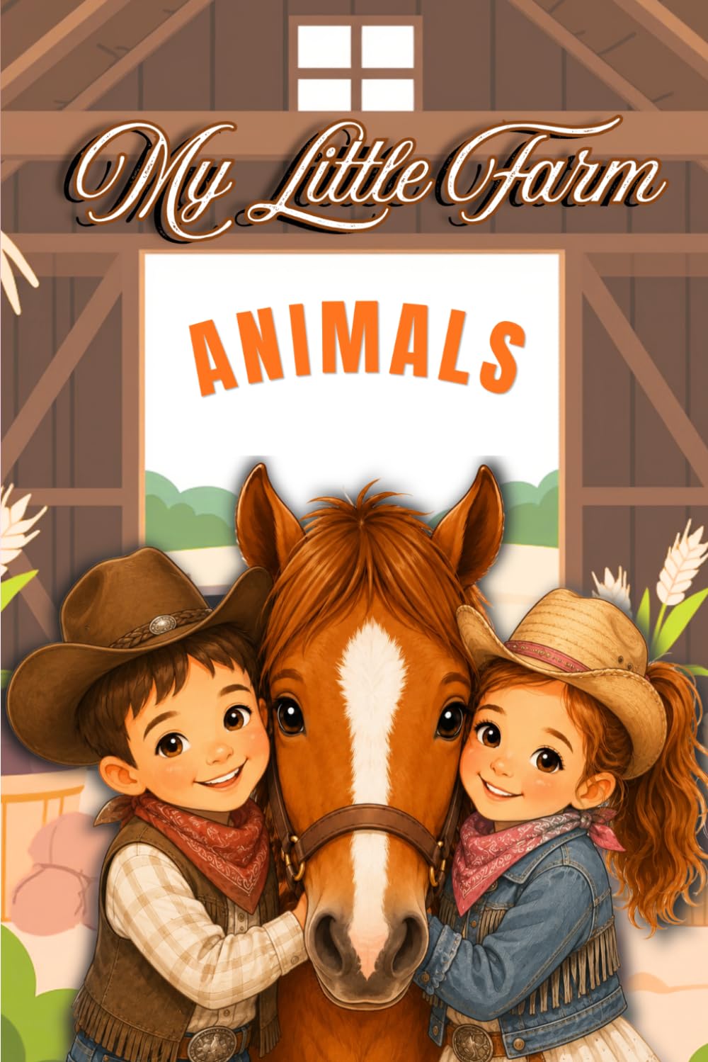 My Little Farm: Animals: Cute and Easy Coloring Book for Kids Ages 3+