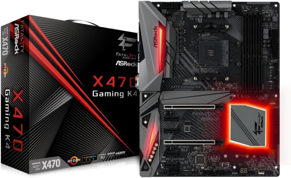 ASROCK AMD X470 Chip Set ATX Motherboard X470 Gaming K4