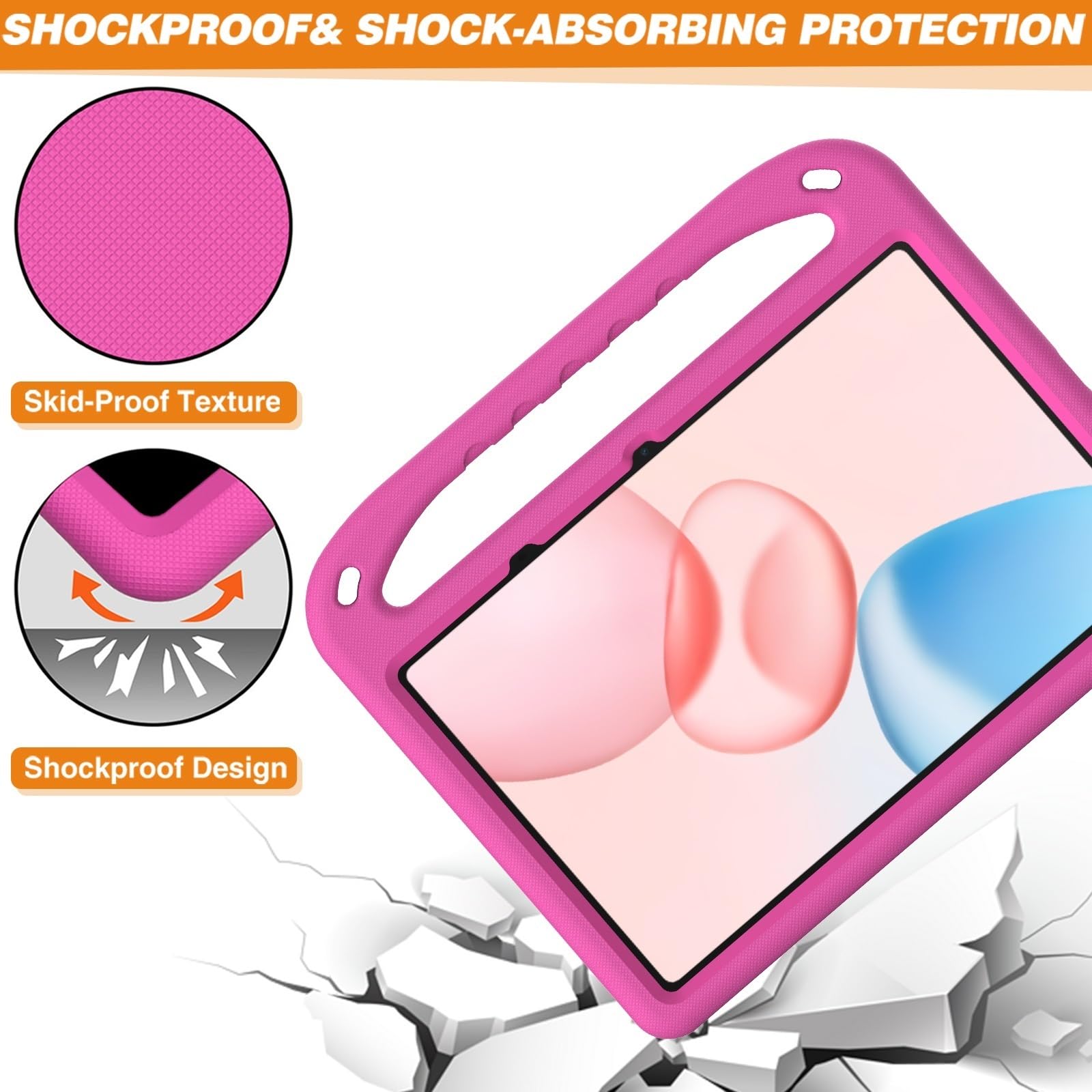 Etui do Honor Pad 10 (30.7 cm) 2025, odporne na wstrząsy, lekki uchwyt, stojak, etui ochronne, odporne na zarysowania, wykonane z przyjaznego dla dzieci, do tabletu Honor Pad 10 30.7 cm, dla