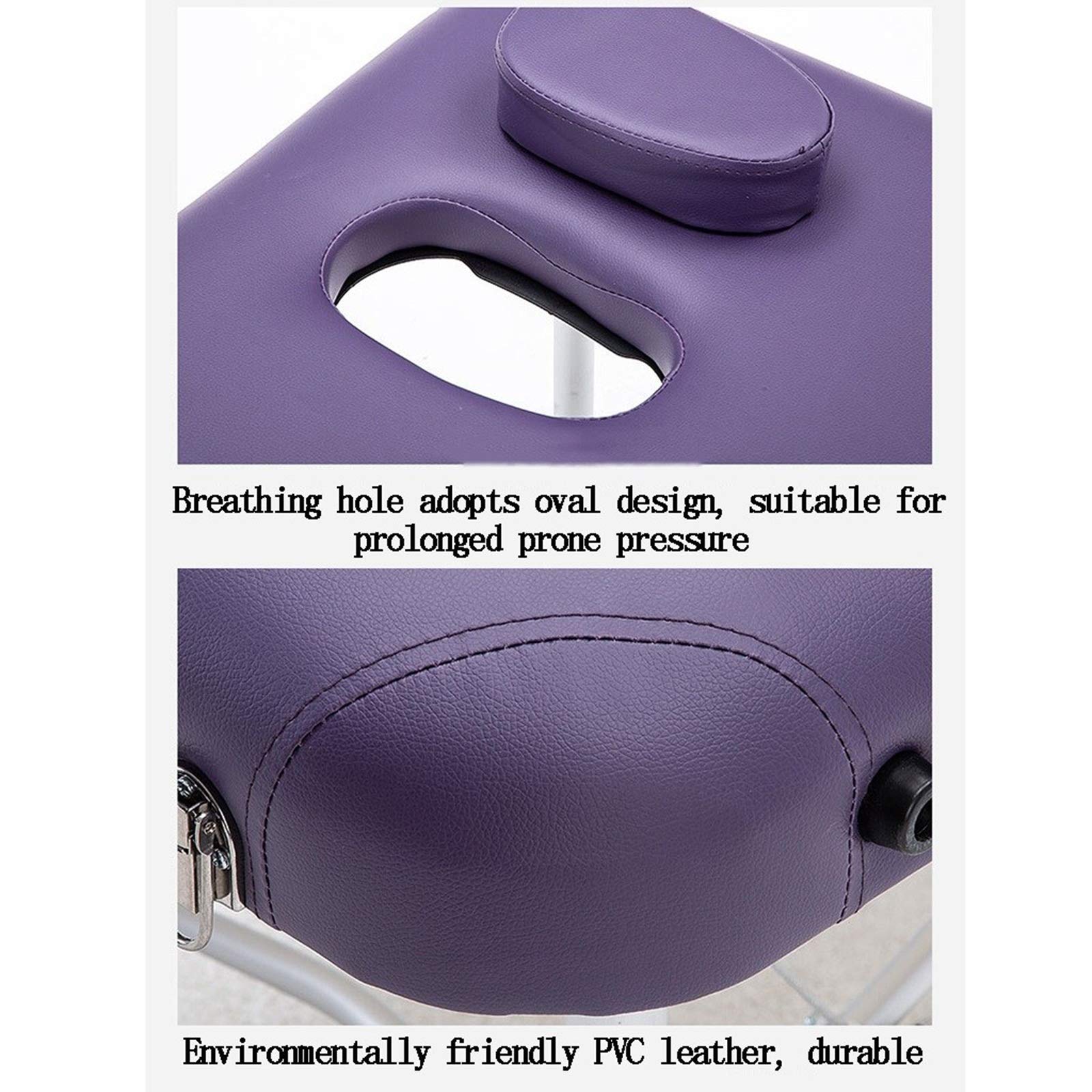 Lettino da Massaggio Portatile in Alluminio per estetica e Terapia Fisica, Pieghevole e Regolabile per Uso Domestico(Style 2-60cm
