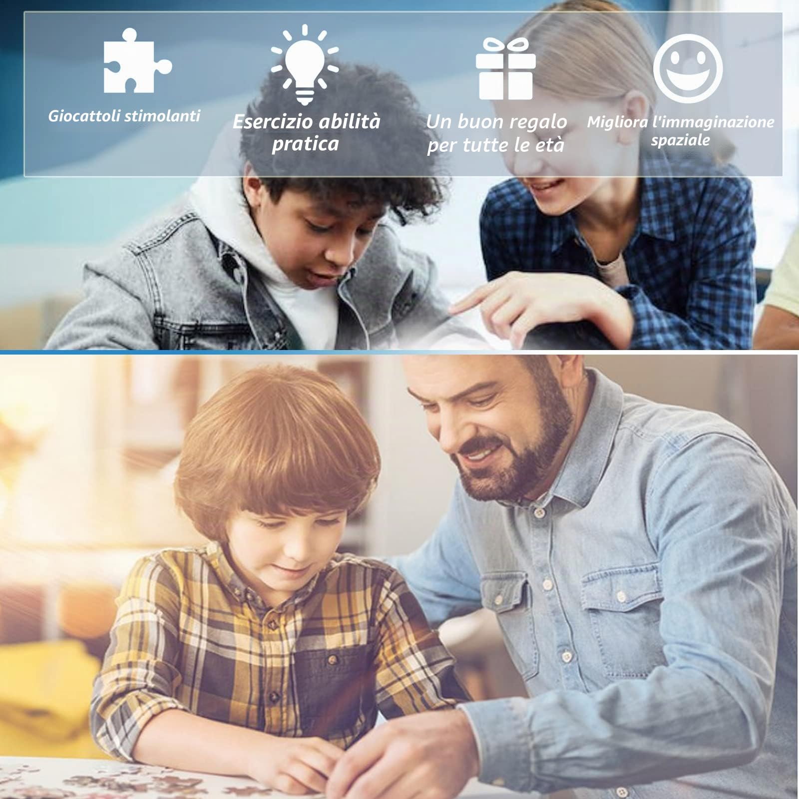 Joyeee Puzzle in Metallo, Gioco Rompicapo Blocco Sblocco Puzzle ad Incastro per Qi Mente Sfida e Test Logici, Giocattoli Educativo Intelligenza per Adulti e Bambini, Difficoltà Media, 18Pcs -Style A