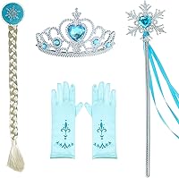 Vista 5 de Disfraz de princesa de lujo con capa larga brillante para fiesta de cumpleaños de niña