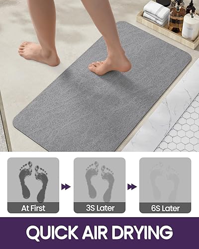 Miniatura 2 de DEXI Tapetes de baño antideslizantes, lavables, ultrafinos, tapetes de baño para baño, alfombras de baño de secado rápido, con respaldo de goma para