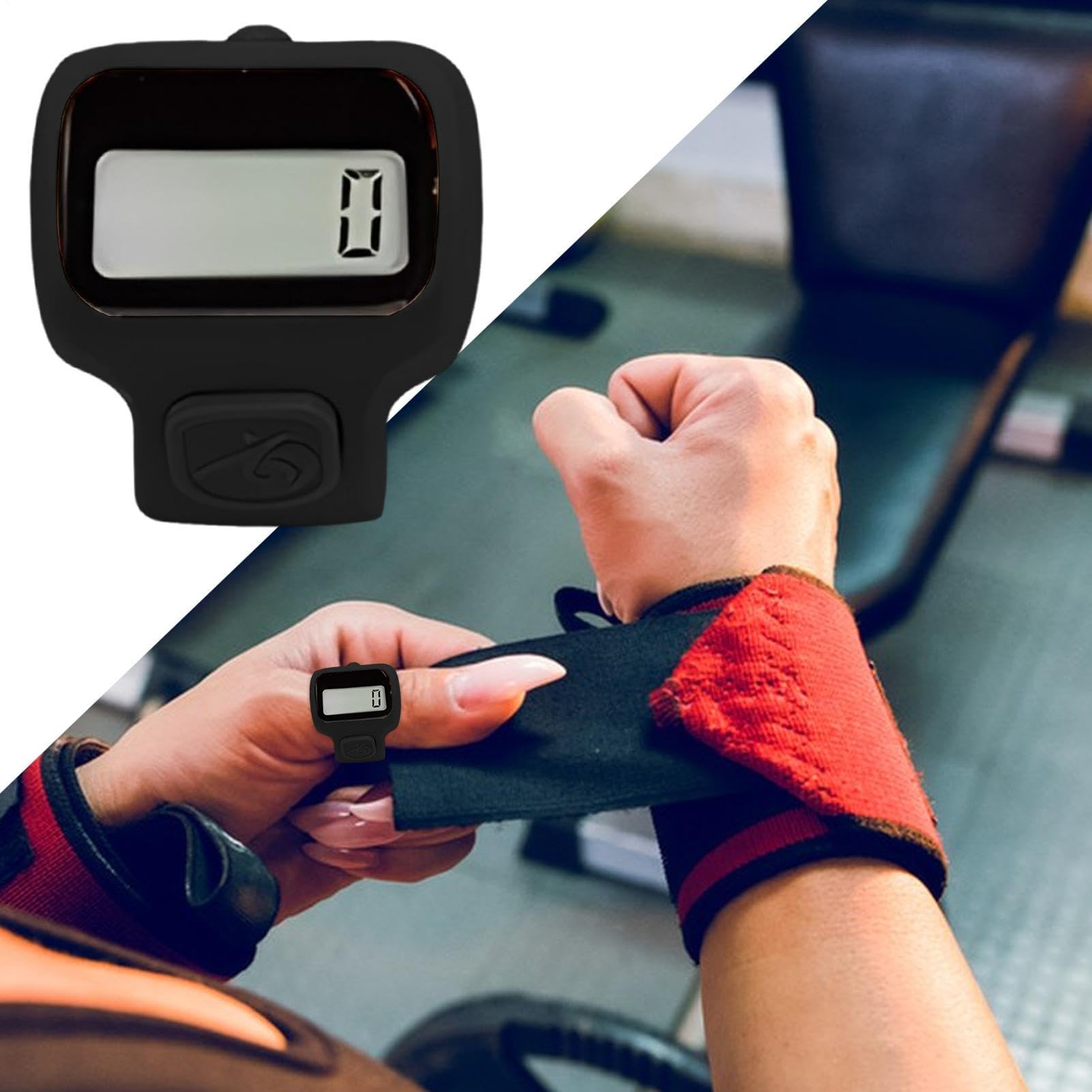 Electronic Finger Counter - Portable Digital Tally Clicker for Accurate Counting, Compact Handheld Ergonomic Design, Touch Button + Adjustable Finger Ring Strap, Durable ABS Lightweight Build - fo