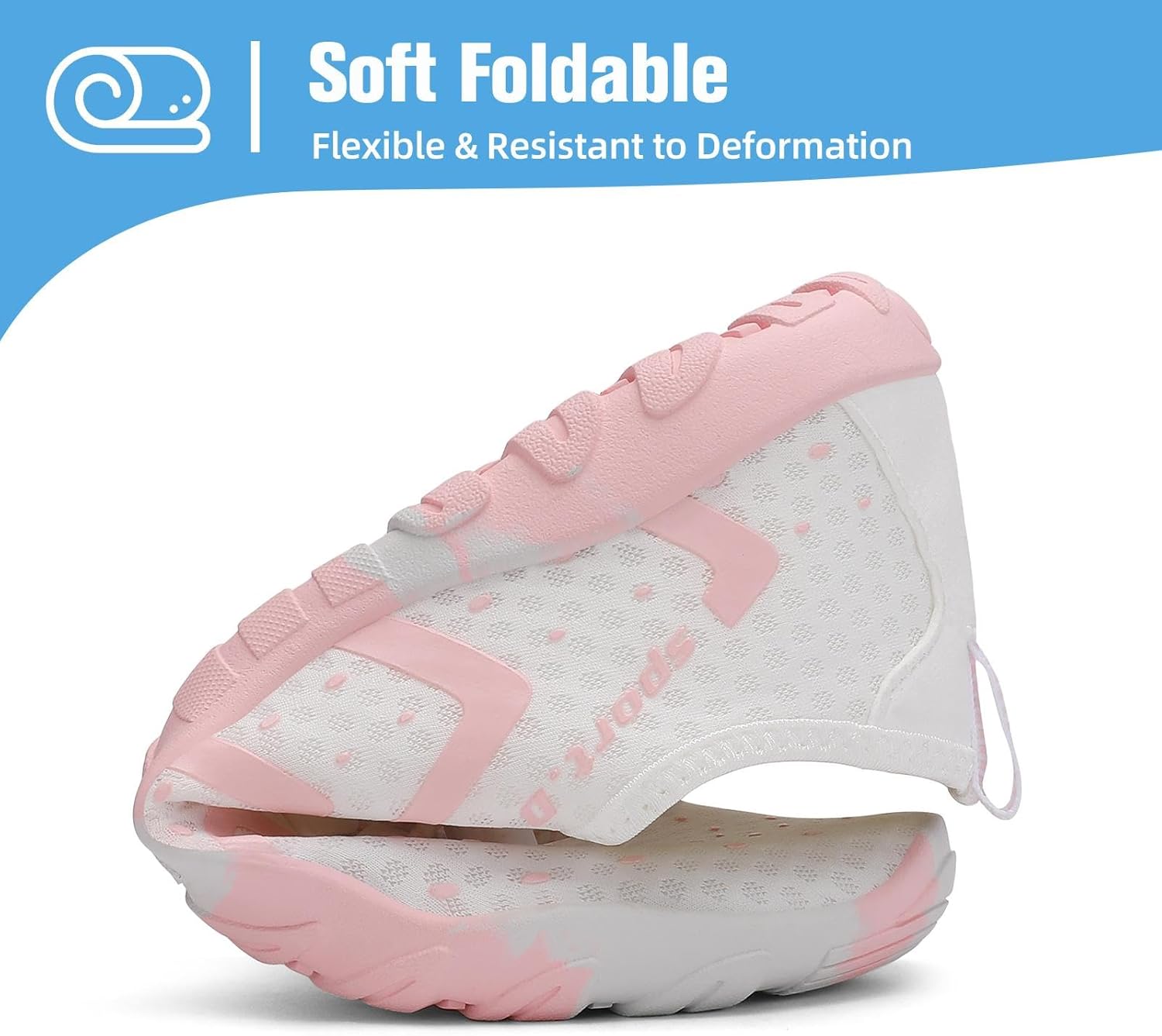 Mishansha Water Shoes for Women Men, Quick-Dry Barefoot Swim Shoes with Drainage Holes, Lightweight Aqua Shoe for Beach Pool River Boating Yoga Walking
