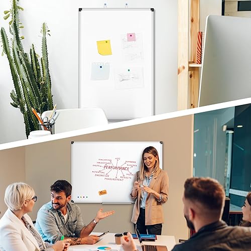 Miniatura 5 de Pizarra magnética XBoard de borrado en seco de doble cara 36 x 24 pulgadas pizarra blanca magnética con 1 borrador en seco y 3 rotuladores de