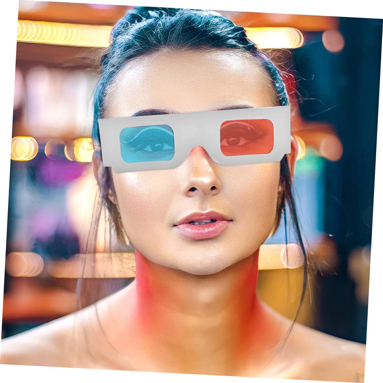 SHINEOFI 70 Piezas Gafas Anaglifo de Papel Gafas para Ver Películas Casa para Adultos y Cine Casa