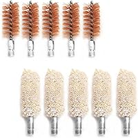 Vista 17 de Pack de 10 cepillos/hisopos para limpieza de cañones, cepillos de limpieza para cañones de escopeta/pistola (.22 cal)