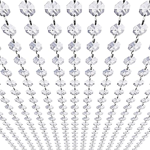 99ft Acrylic Crystal Garland Strands - Hanging Chandelier Gem Bead