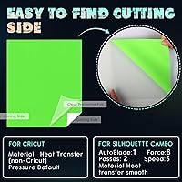 Vista 6 de Vinilo de transferencia de calor HTV de neón, 12 x 10 pulgadas, 10 hojas de vinilo de neón para planchar, verde neón HTV azul neón para camisetas