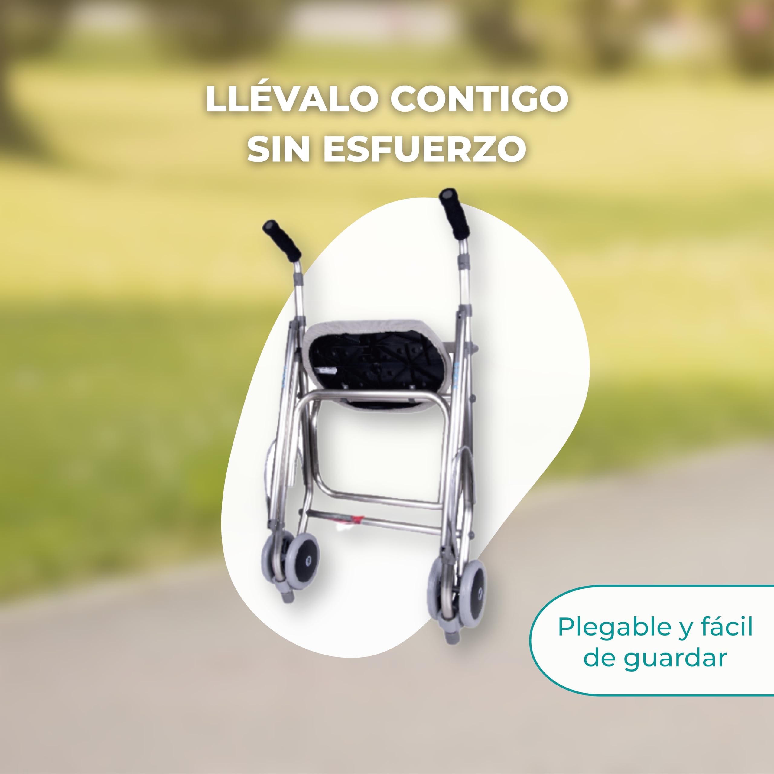Forta Drakon 1 - Andador Ligero y Plegable Para Personas Mayores - Andador Con Asiento, Para Uso Exterior, Soporta Hasta 130 kg (Rojo)