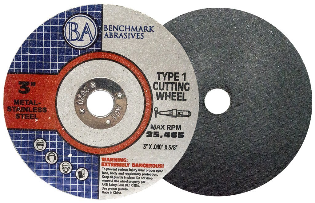 Benchmark Abrasives 3" x .040" x 3/8" Thin Metal Cutting Wheels - 25 Pack