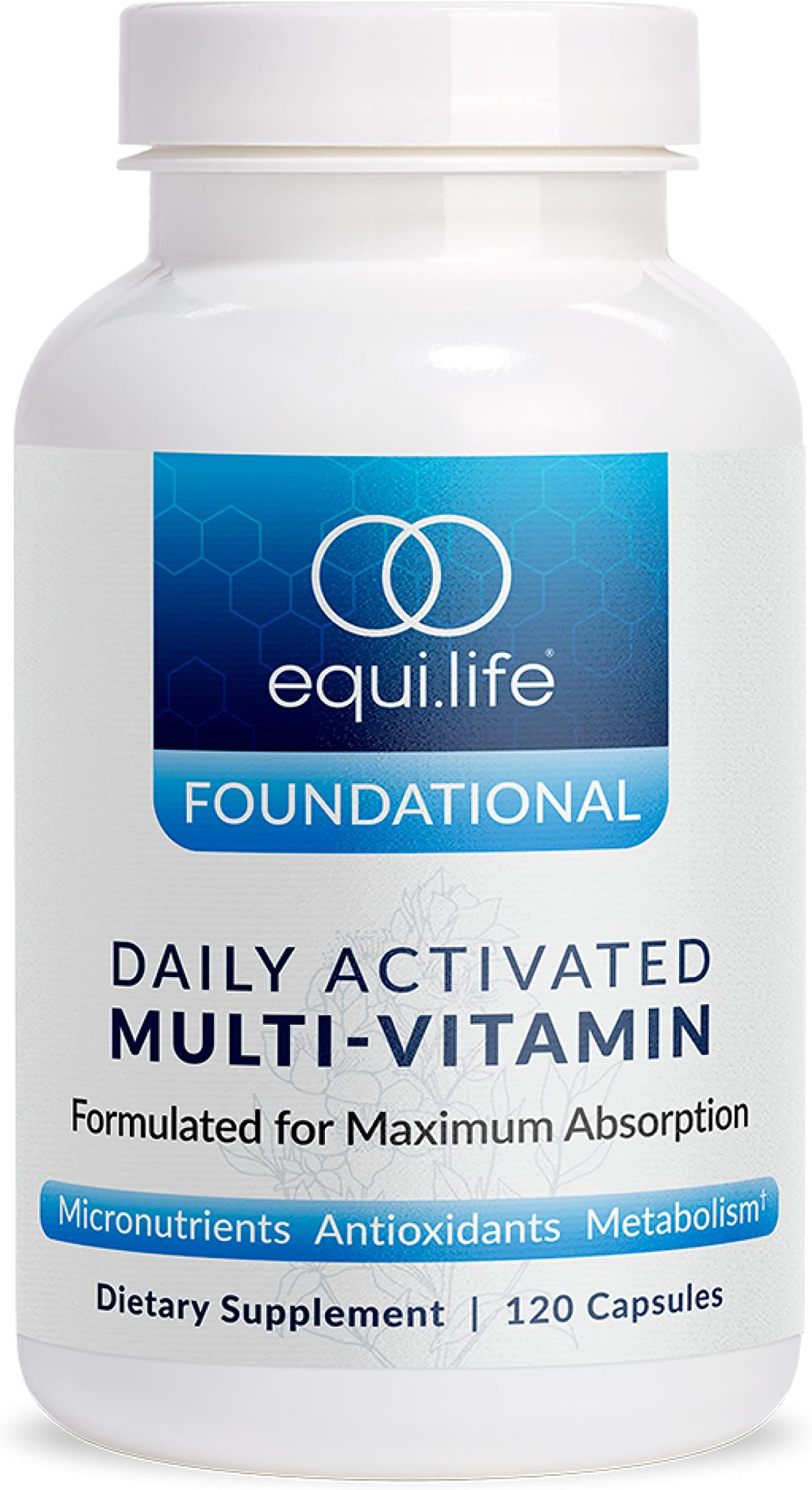 EquilifeDaily Activated Multi-Vitamin, 21 Essential Vitamins & Minerals, Antioxidant-Rich Formula, Supports Immunity, Boosts Energy, Reduces Irritation, Supports Overall Health (30 Servings)