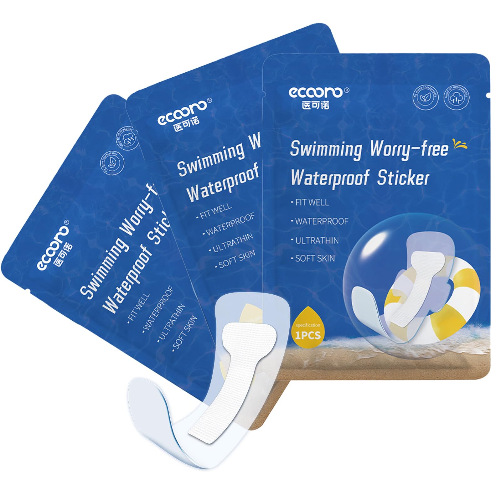 Photo 1 of ILIORGOGO Waterproof Pads for Swimming - 3-Pack