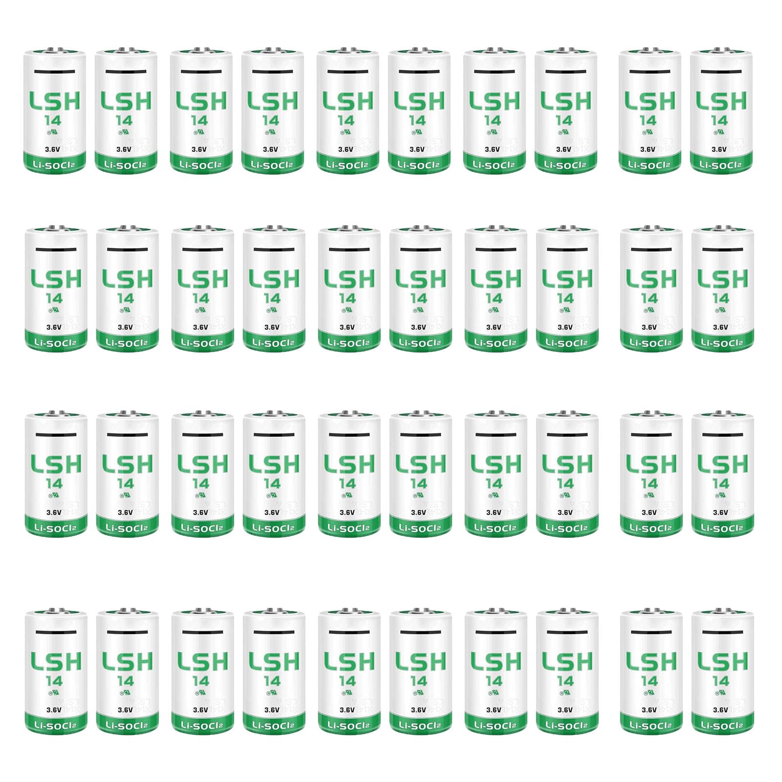 40 Pack 3 6V 5800mAh LSH 14 Size C Lithium Battery for Replacement for LS26500 LSH 14 Non-Rechargeable