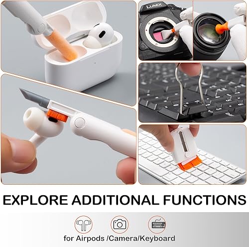 Miniatura 5 de Kit limpiador de electrónica (25 en 1), limpieza para teléfono celular, Airpods, computadora portátil, teclado, pantalla, herramienta de