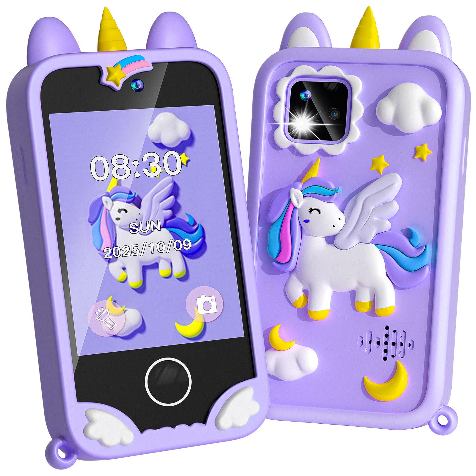 Kids Phone - Toddler Girl Toys for Age 3-10, Christmas Birthday Gifts for Girls, 2.8" Touchscreen Kids Smart Phone with Dual Cameras, Games, Music