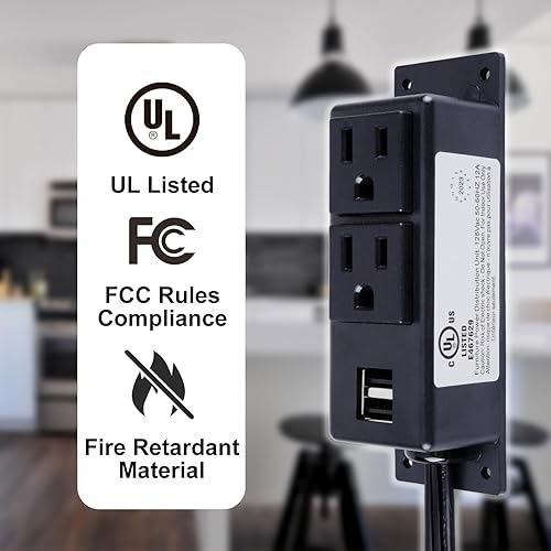 Miniatura 3 de Kit de toma de corriente segura para pistola Stealth Gun, accesorio seguro para pistola con USB y cable de alimentación de 6 pies, calidad premium