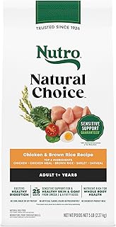 Nutro Natural Choice Dry Dog Food, Adult Dog Food Dry Chicken and Brown Rice Recipe, 5 lbs.