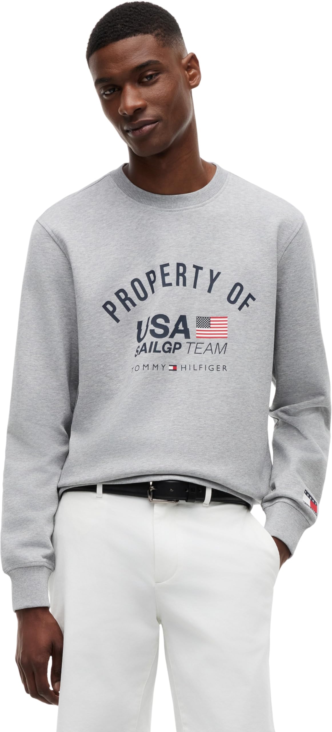 Tommy Hilfiger Herren Us Sailgp Property of Usa Crew Mw0mw45092 Pullover-Sweatshirt