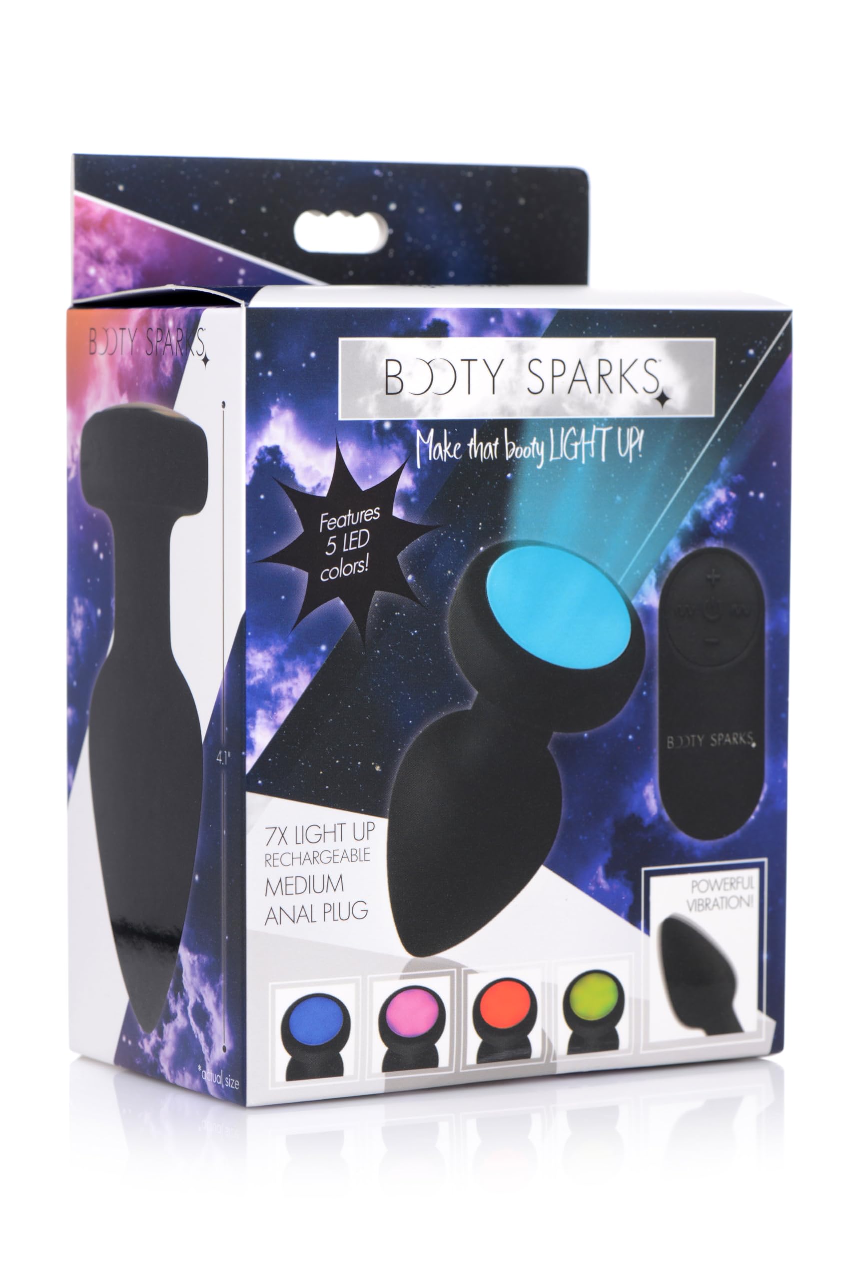 Booty Sparks Vibrazione Led Butt Plug - Medium - 340 Gr