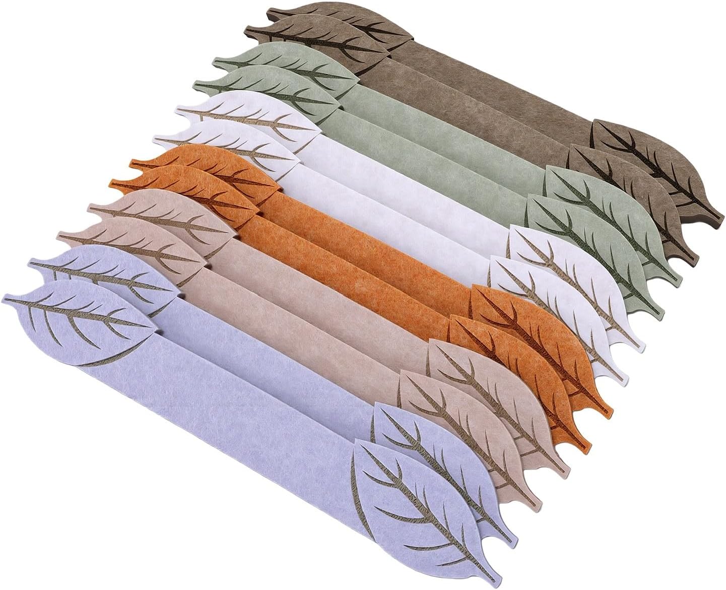 AUNMAS Self Adhesive Felt Pin Board Strips Leaf Pattern Nature Inspired Wall Decor with Strong Sticky Backing for Office Home Organization