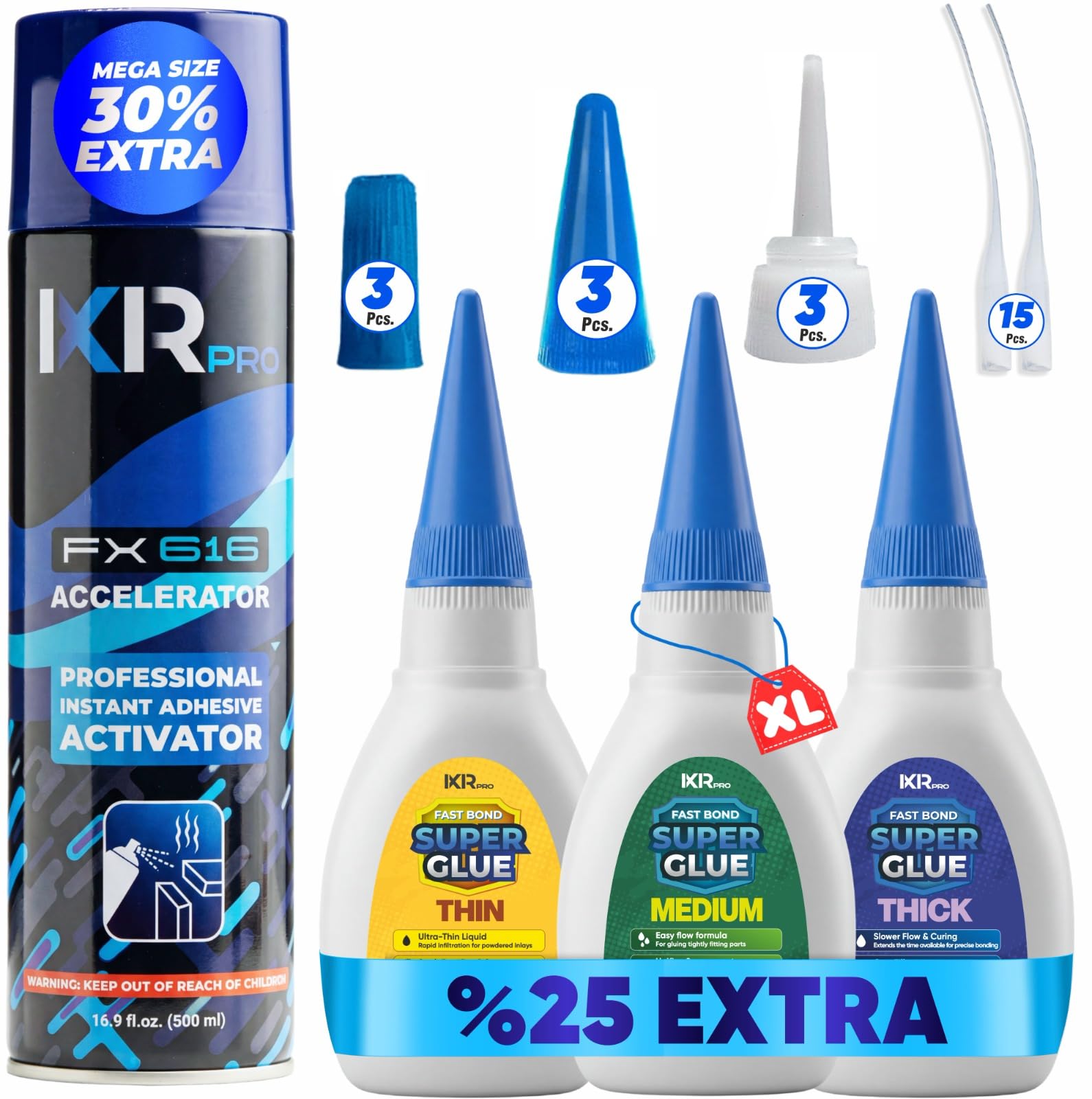 ixirpro CA Glue with Activator Kit