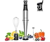 Hand Blender,3 In 1 Hand Blenders For Kitchen,power 1200w,20-Speed & Turbo Stick Blender,Scratch Resistant Hand Whisk Electric With Dough Hooks,Egg