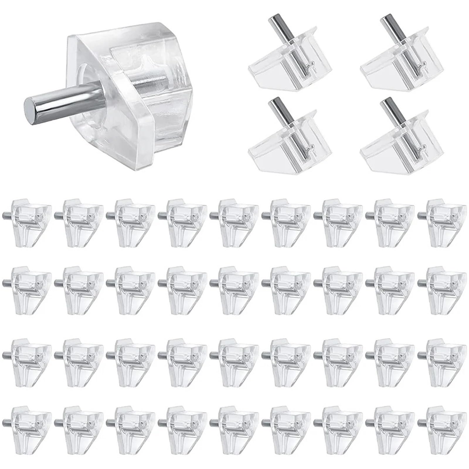 20 Pieces Shelf Pins Clear Support Pegs Cabinet Clips Holder for Kitchen Furniture for Cabinet