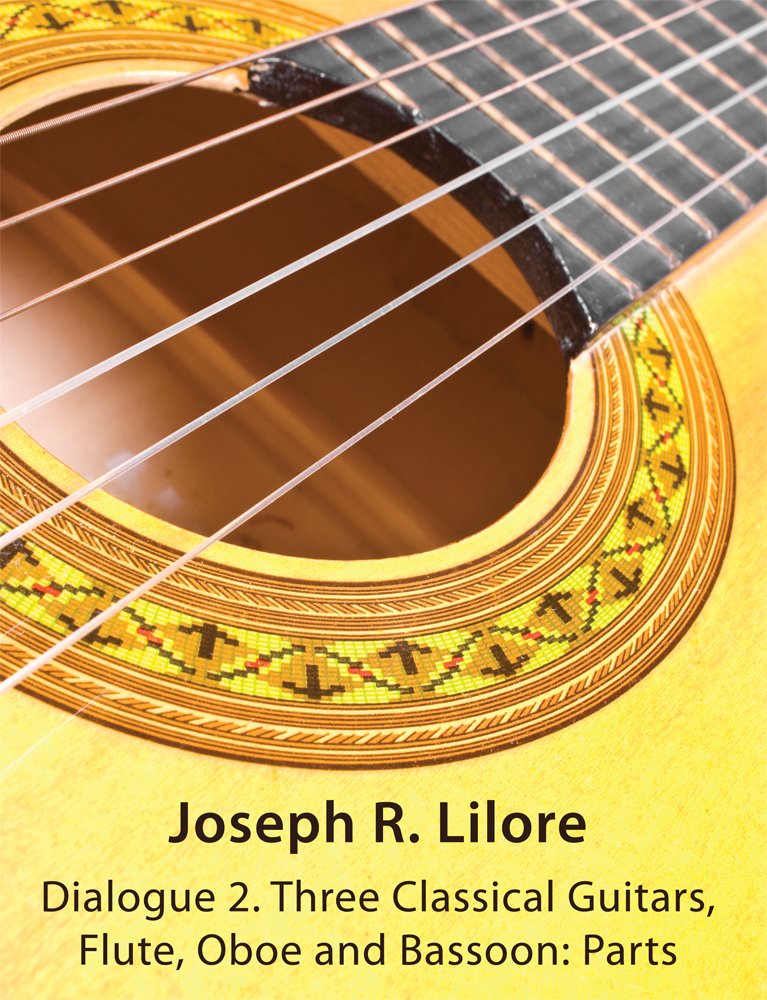 Dialogue 2 partitions trois guitares classiques flûte hautbois basson musique de chambre