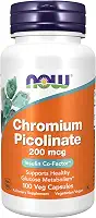 Picolinato de Cromo (100 cápsulas vegetais) Now Foods