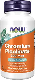 Picolinato de Cromo (100 cápsulas vegetais) Now Foods
