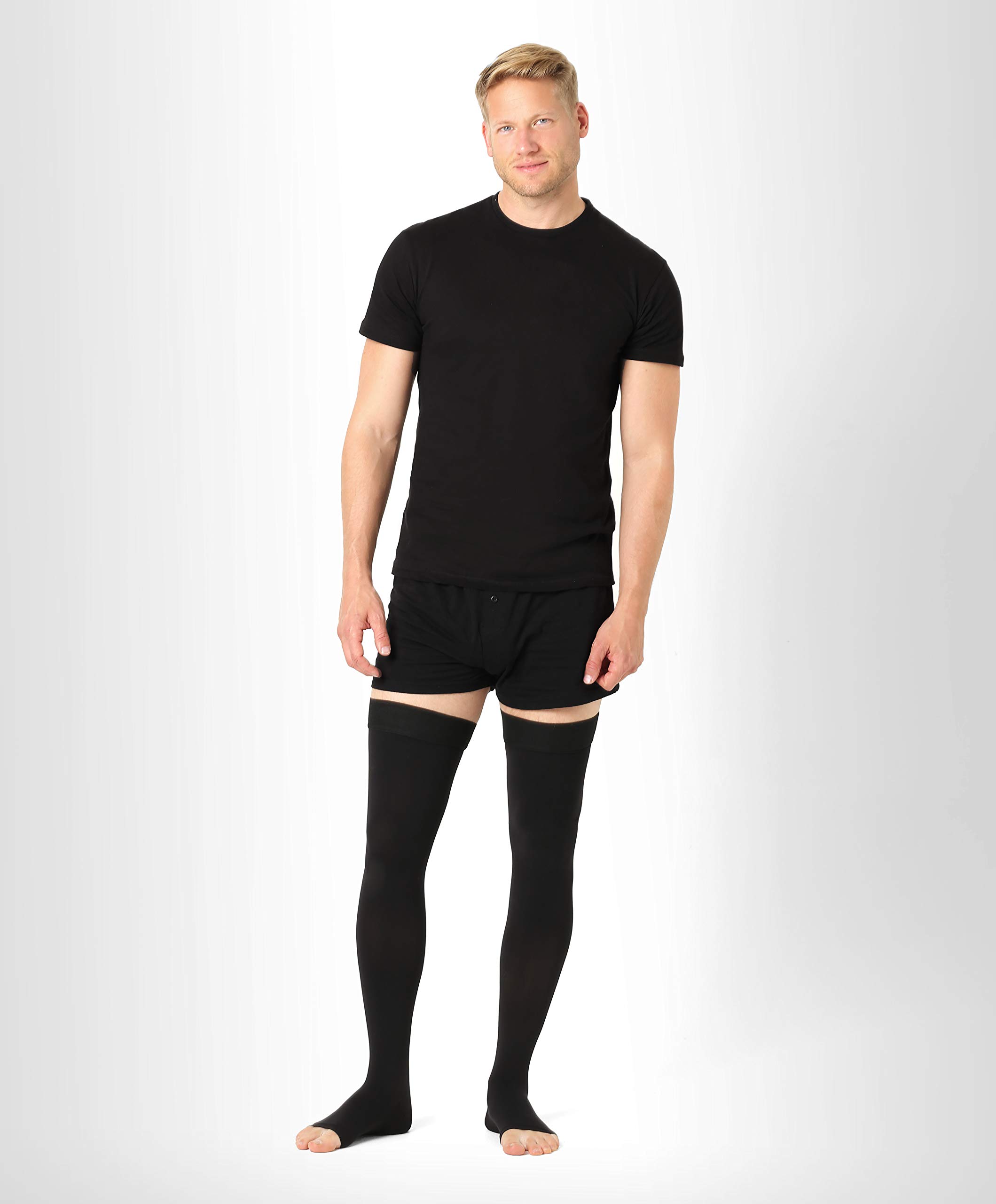 ®BeFit24 calze mediche elastiche con punta aperta (23 – 32 mmHg, 120 classe 2) per uomo e donna – particolarmente adatta a calze contro vene varicose, Viaggio, Edema e gambe gonfie