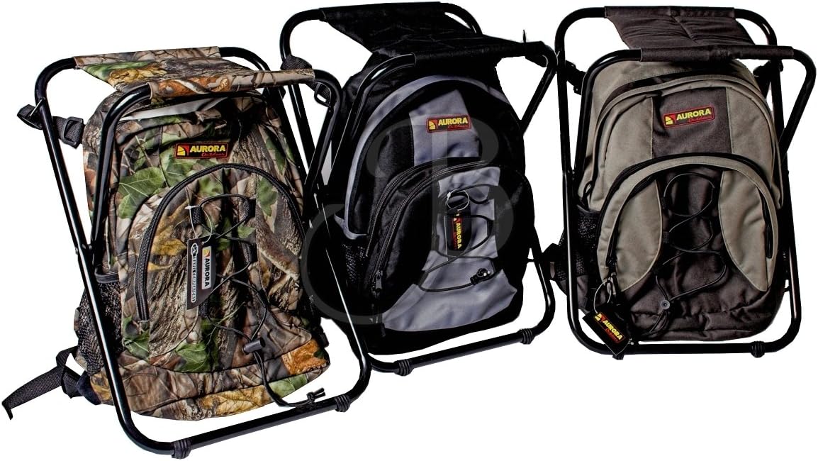New Aurora Archery Outdoor Sports Backpack with Integrated Foldup Stool Amazon.co.uk Sports