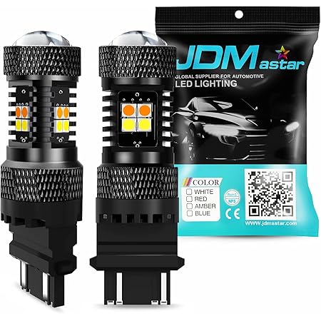 Find 2pcs Switchback Amber/White LED Bulbs Turn Signal Light Bulb Resistor 3157 3357 In - Foto 11