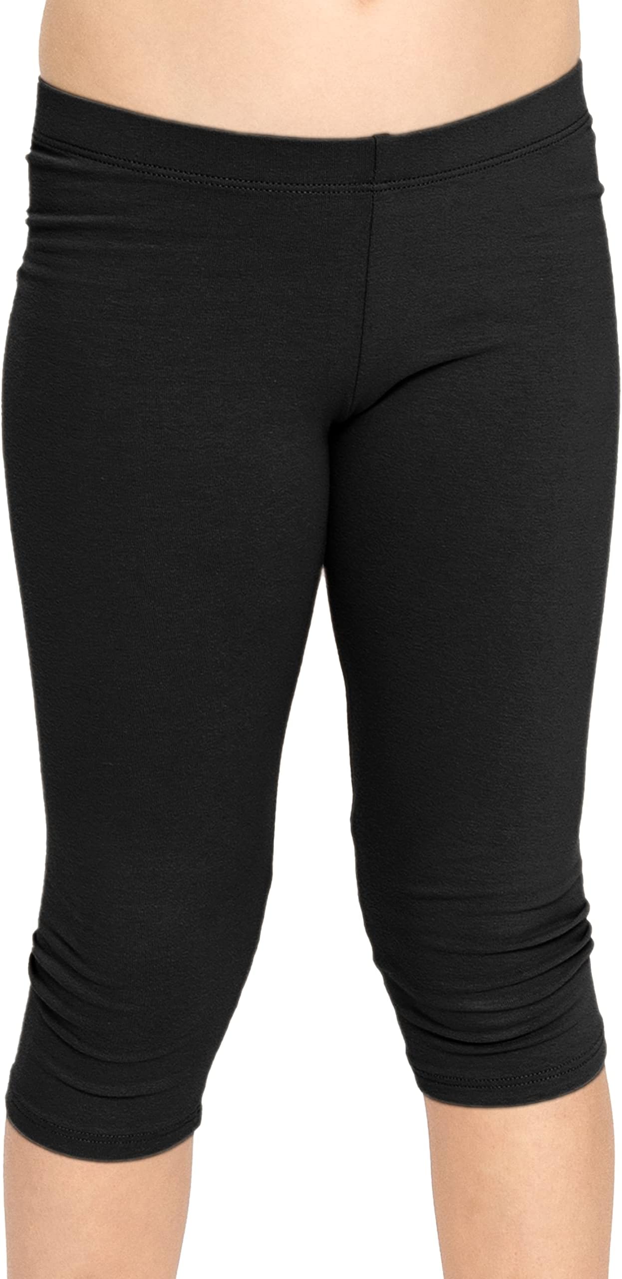 Stretch Is Comfort Girl's Cotton and Rhinestone Capri Leggings