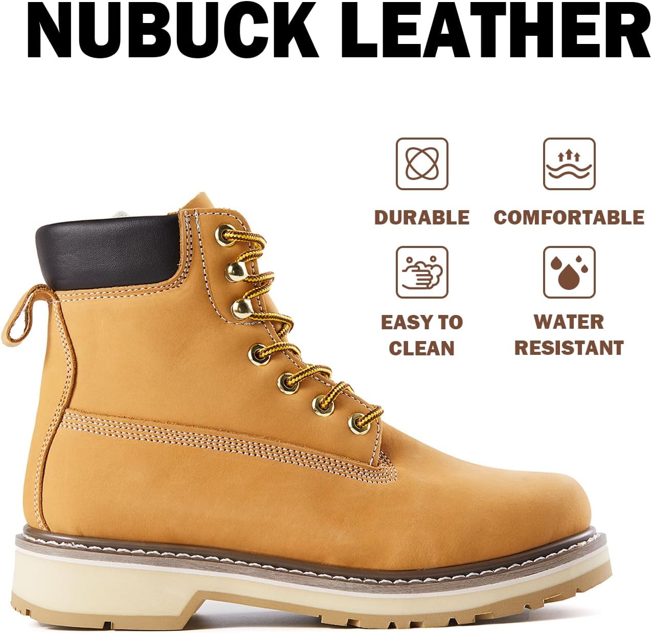 Men's SureTrack 6" Leather Soft Toe Work Boots for Men, Slip-Resistant, EH 84101 - Image 2