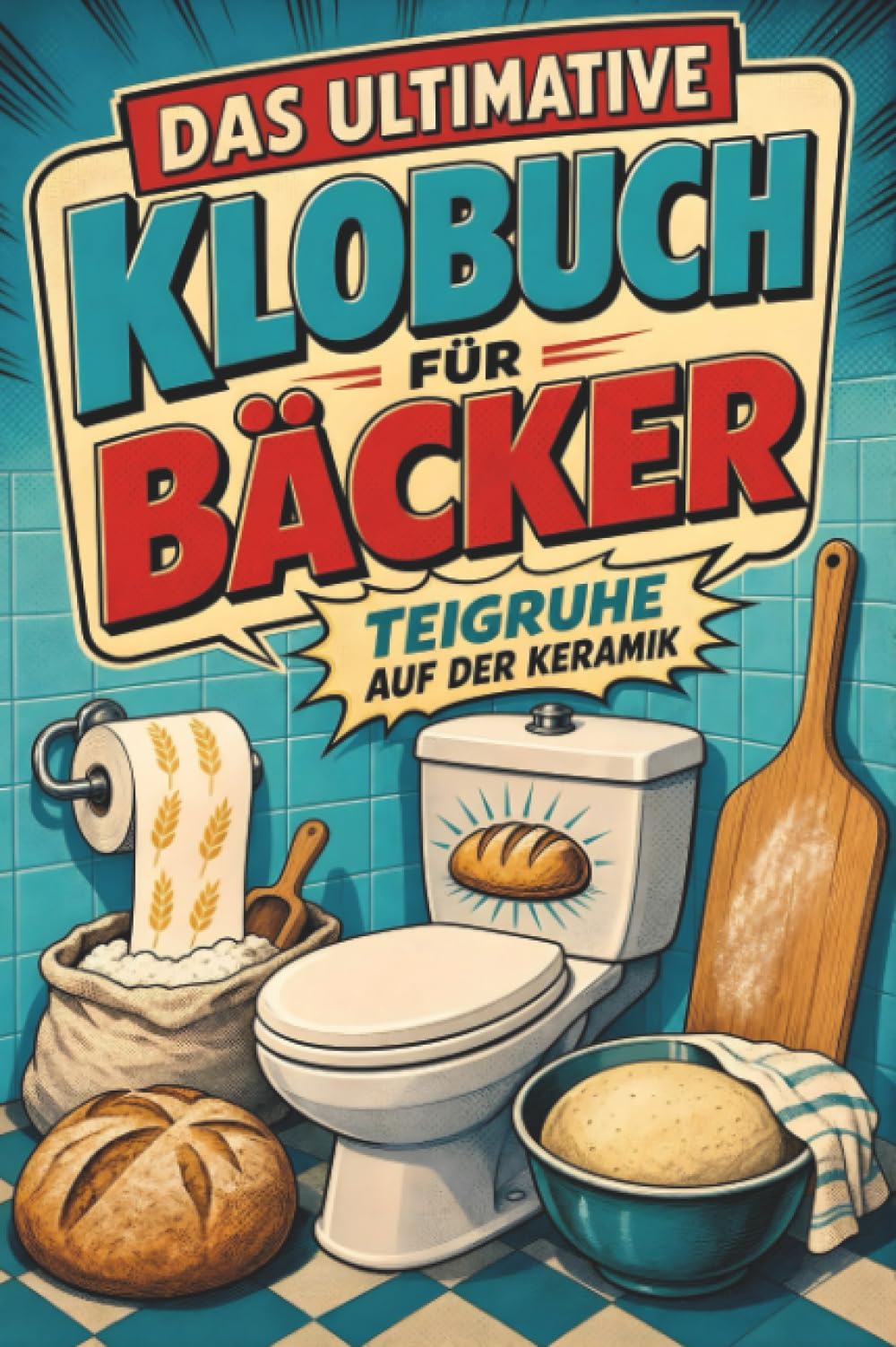 Das ultimative Klobuch für Bäcker: Teigruhe auf der Keramik. Lustiges Geschenk für Fans von Backen, Sauerteig und Brötchen