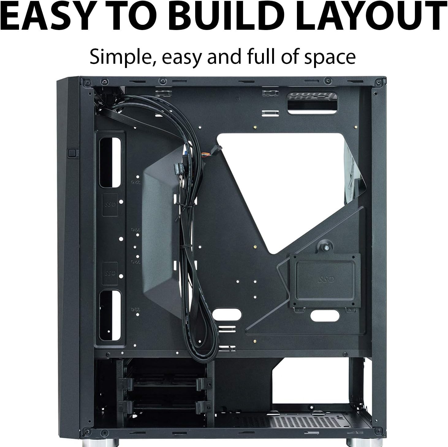 Crаzу Dеаlѕ CiT 1007 RGB PC Gaming Case, ATX, Spectrum RGB LED Strip, 1 x 120mm Dual-Ring Spectrum RGB Fan Included, Room for Six Fans, Full Tempered Glass Side Panel, Water Cooling Ready | Black