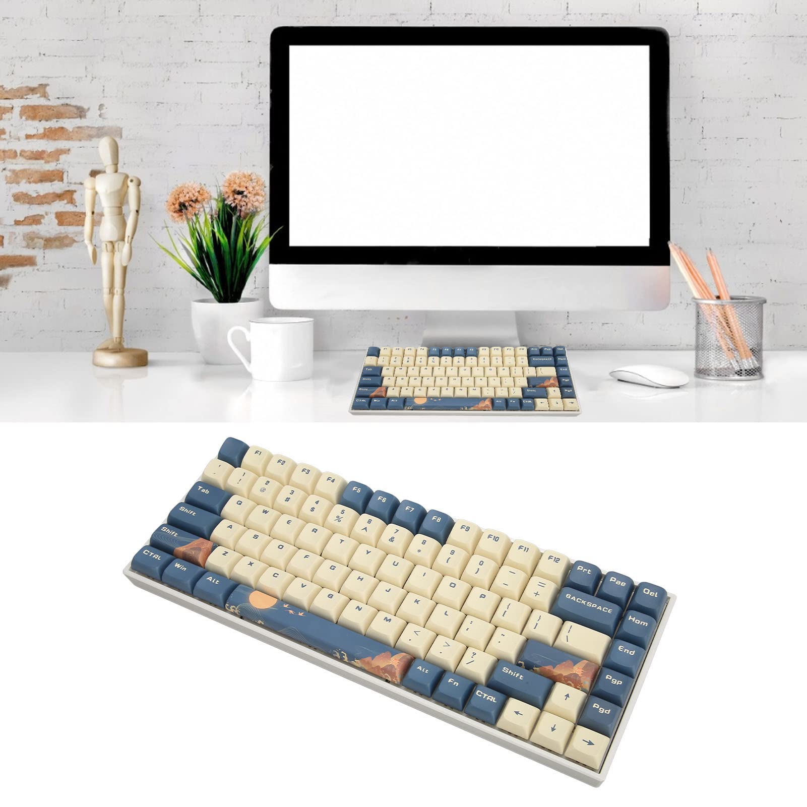 Amazon | 84キーメカニカルゲーミングキーボード、2.4G Bluetooth RGB